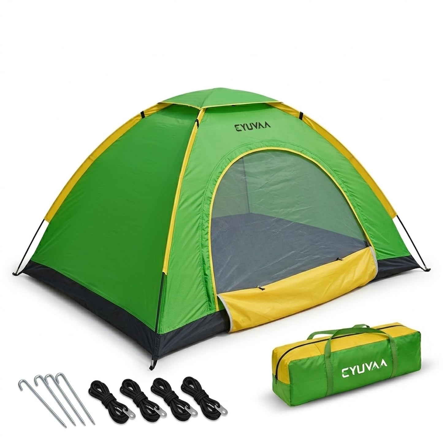 EYUVAA  Waterproof 2 Person Camping Tent | Lightweight Portable Outdoor Dome Tent with Carry Bag | Easy Setup Windproof Tent for Hiking, Trekking, Picnic & Travel (Random Colour)