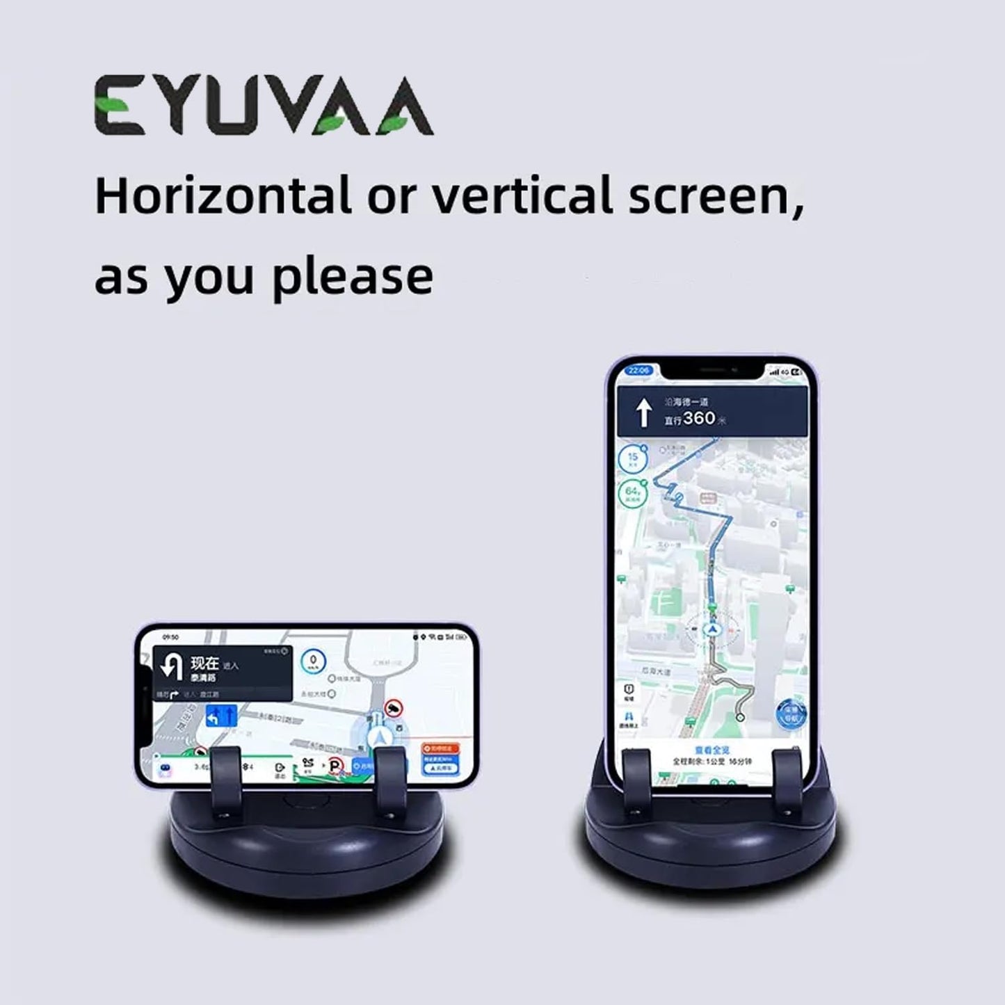 EYUVAA Universal Phone Holder for Dashboard | 360° Rotatable Car Mobile Holder| Phone Mount for Car Dashboard | Adjustable Stand for Portrait & Landscape Viewing