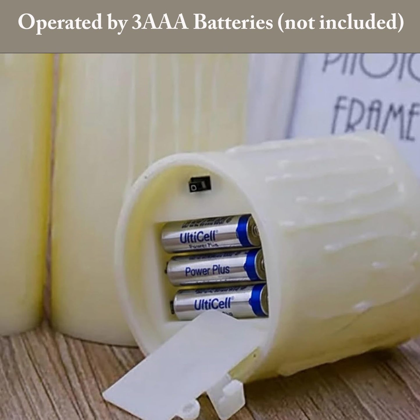 EYUVAA LED Pillar Candle Set of 3| Melted Real Wax Look Flameless Candles with Flickering Flame| 3" Dia X 4",5",6" Height Battery Operated Smokeless Decorative Candles for Home, Wedding & Diwali