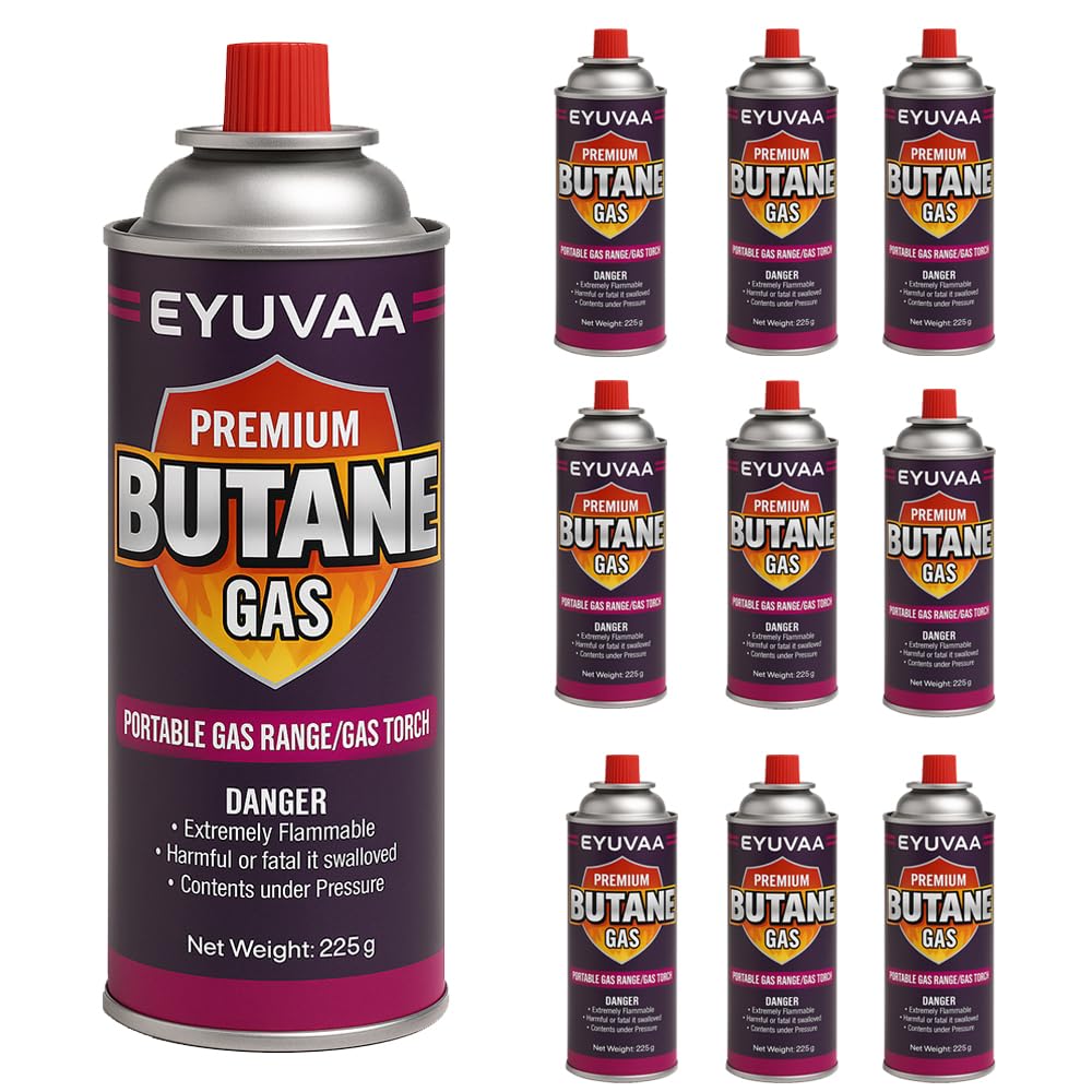 EYUVAA Alloy Steel  Portable Butane Gas Refill Fuel Can,Premium Liquefied Fuel For Outdoor Camping Butane Gas Canisters For Stoves.