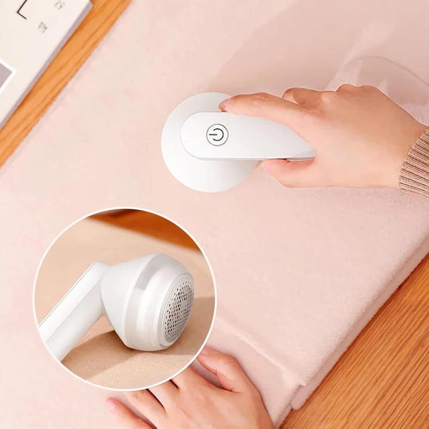 Portable 6 Blade USB Rechargeable Lint Remover, Fabric Shaver for Woolen Sweaters, Pill & Tint Remover from Carpets, Clothes, and Sofa