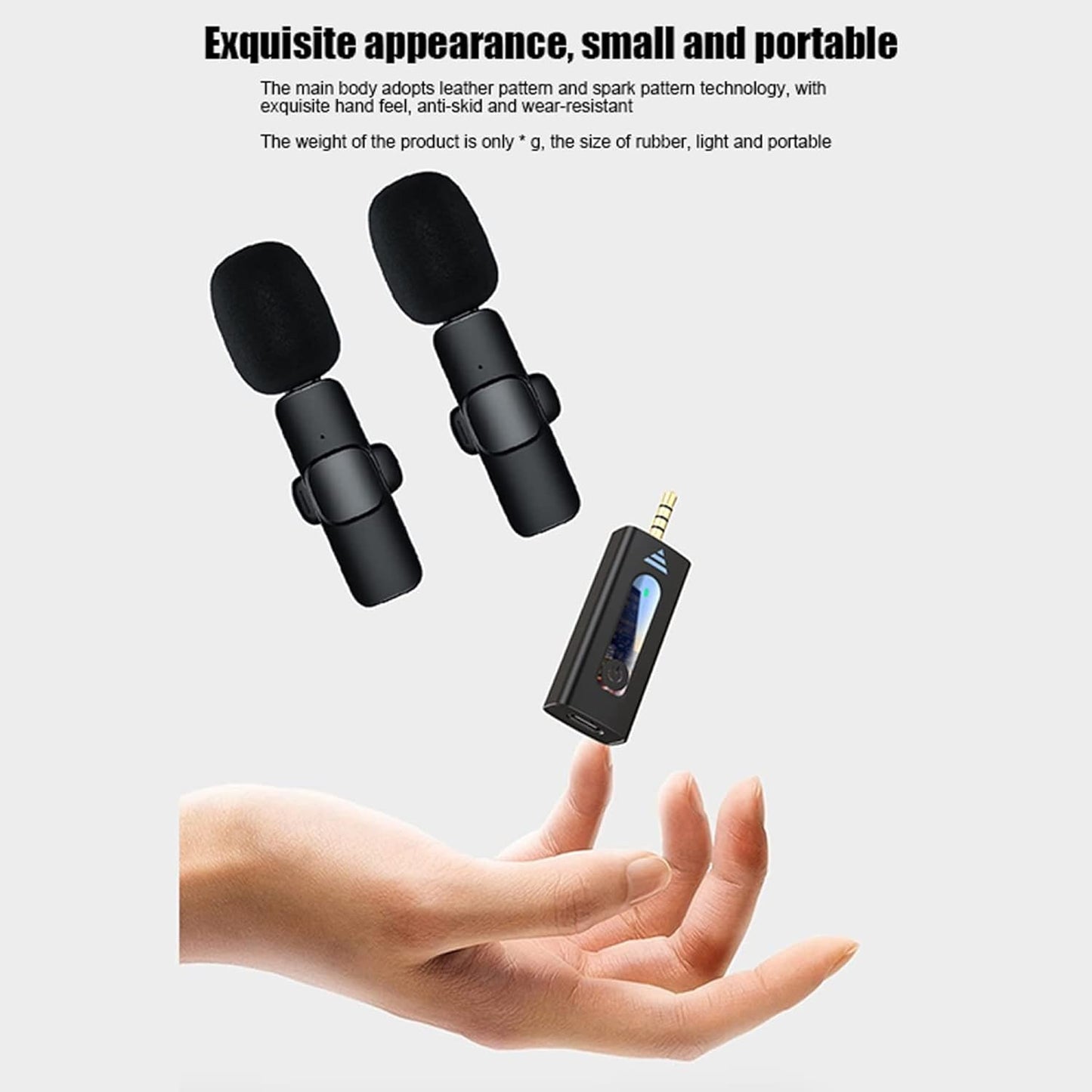 CHAMPKIA K-35 Dual Wireless Collar Mic 3.5mm Plug & Play Lavalier Microphone for DSLR, YouTube, Interview, Vlogging & Live Streaming