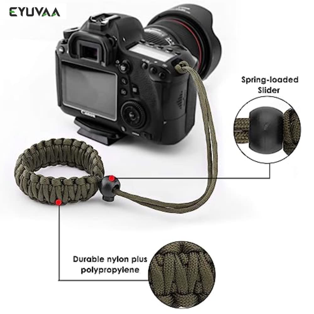 EYUVAA Universal Paracord Camera Wrist Strap Lanyard Nylon Braided Adjustable Camera Hand Grip Strap for All DSLR/Digital Cameras