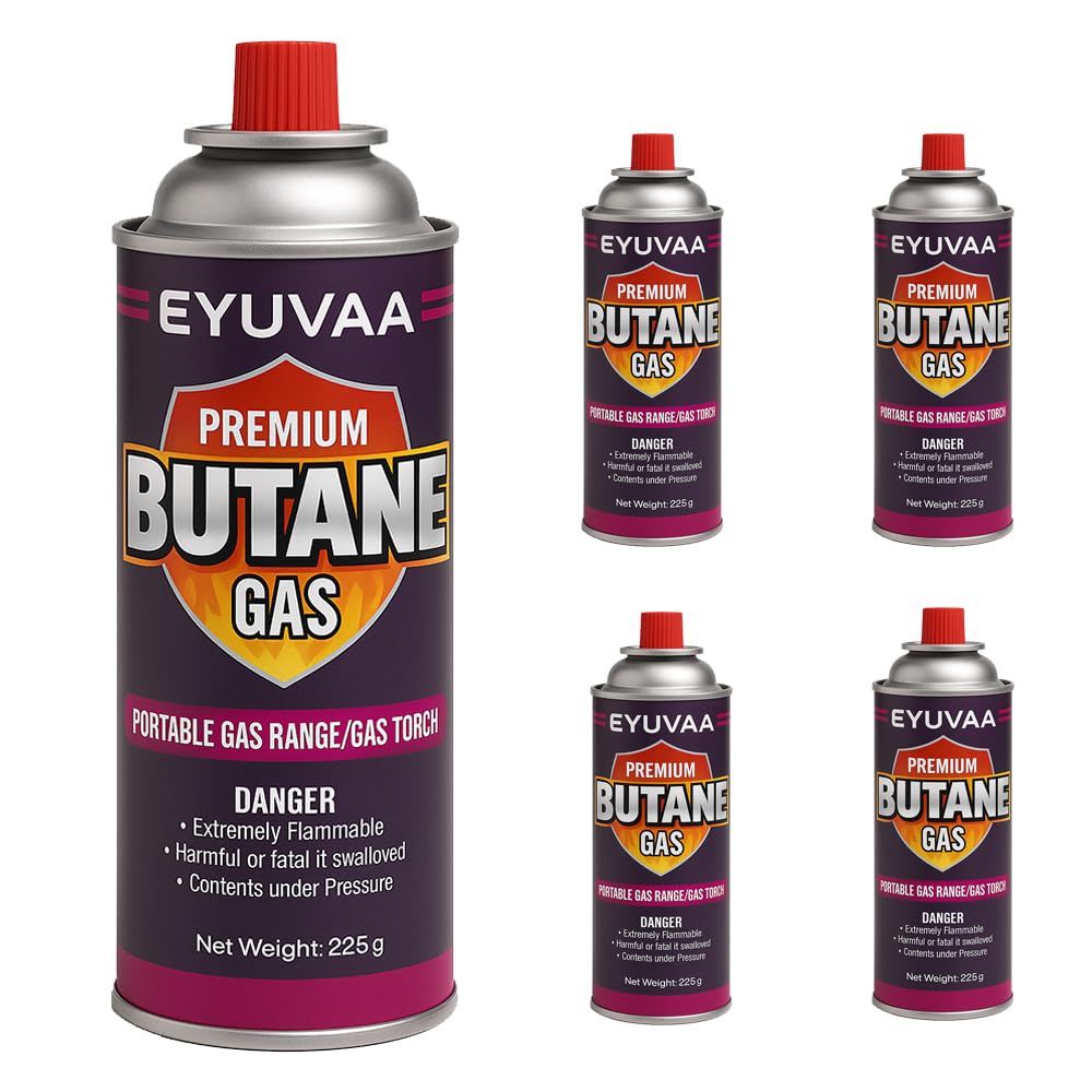 EYUVAA Alloy Steel  Portable Butane Gas Refill Fuel Can,Premium Liquefied Fuel For Outdoor Camping Butane Gas Canisters For Stoves.