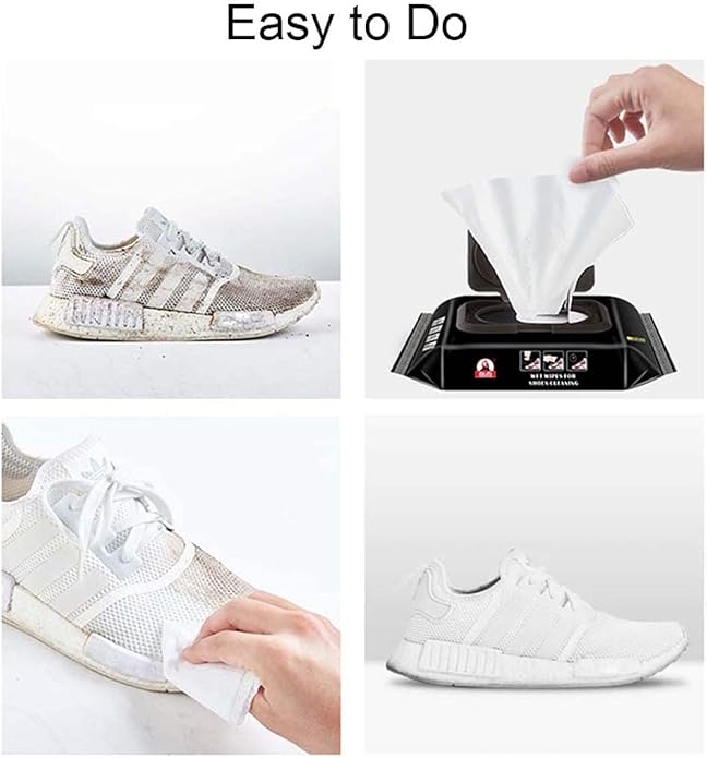 EYUVAA Shoe Cleaning Wipes,Instant Stain & Dirt Remover Sneaker Cleaner Wipes,Travel-Friendly Multi-Purpose Disposable Shoe Shine for White Sneakers, Boots, Leather & Sports Shoes