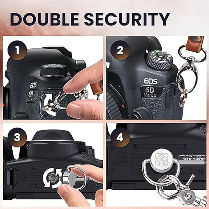 CHAMPKIA Camera Strap Accessories for Two-Cameras | Dual Shoulder Leather Belt Strap | Multi Camera Strap for DSLR/SLR