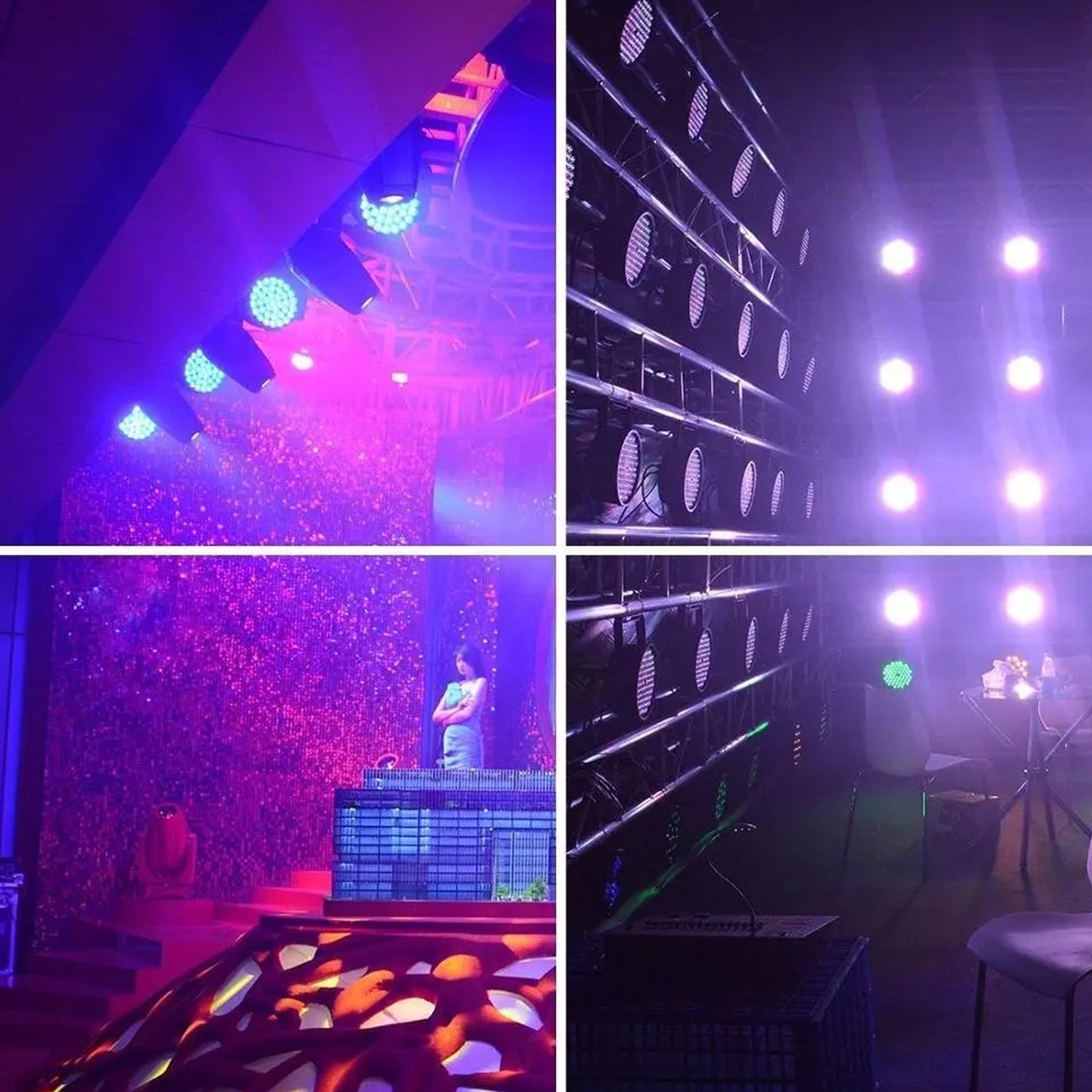 60 LED Par Light, DMX Control DJ Lighting, Disco Party Light, LED Stage Lighting for Live Shows, Home Party, Wedding, Festivals