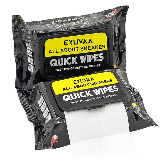 EYUVAA Shoe Cleaning Wipes,Instant Stain & Dirt Remover Sneaker Cleaner Wipes,Travel-Friendly Multi-Purpose Disposable Shoe Shine for White Sneakers, Boots, Leather & Sports Shoes