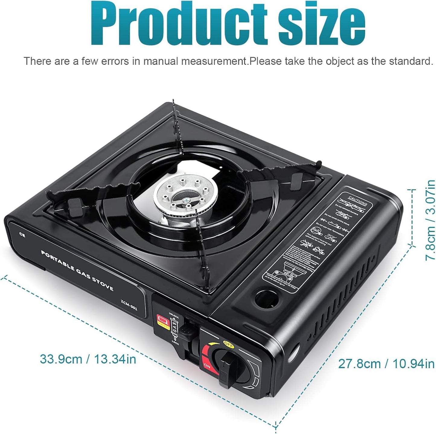 EYUVAA Portable Camping Stove with Butane Gas Cylinder, Lightweight Gas Burner with Carrying Case for Outdoor, Hiking, Trekking & Outdoor Travel