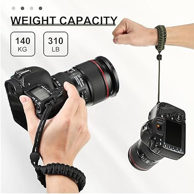 CHAMPKIA Paracord Camera Wrist Strap, Camera Belt, Hand Grip Strap, Braided Camera Hand Grip Wrist Adjustable hand strap for DSLR Camera, SLR cameras, Binoculars, Digital Camera