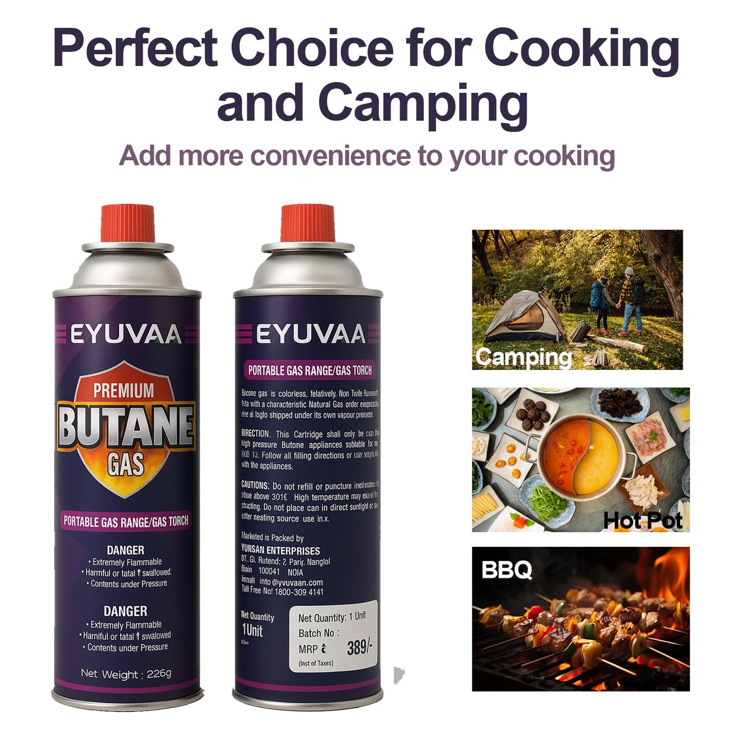 EYUVAA Alloy Steel  Portable Butane Gas Refill Fuel Can,Premium Liquefied Fuel For Outdoor Camping Butane Gas Canisters For Stoves.