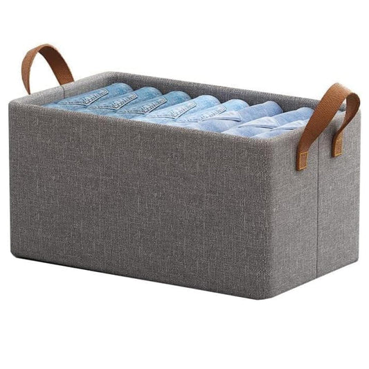 EYUVAA Foldable Clothes Organizer with Handles, Stackable Fabric Drawer Organizer with Steel Frame, Wardrobe Storage Box for Clothes