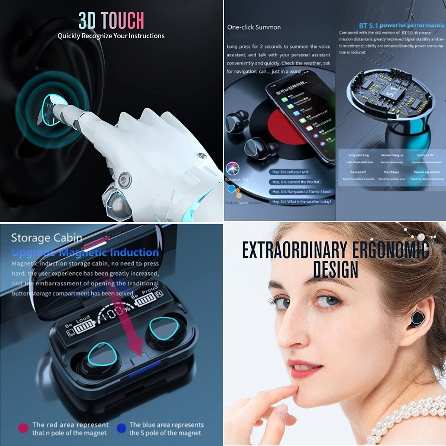 Wireless earbuds tws bluetooth 5.0 hot sale