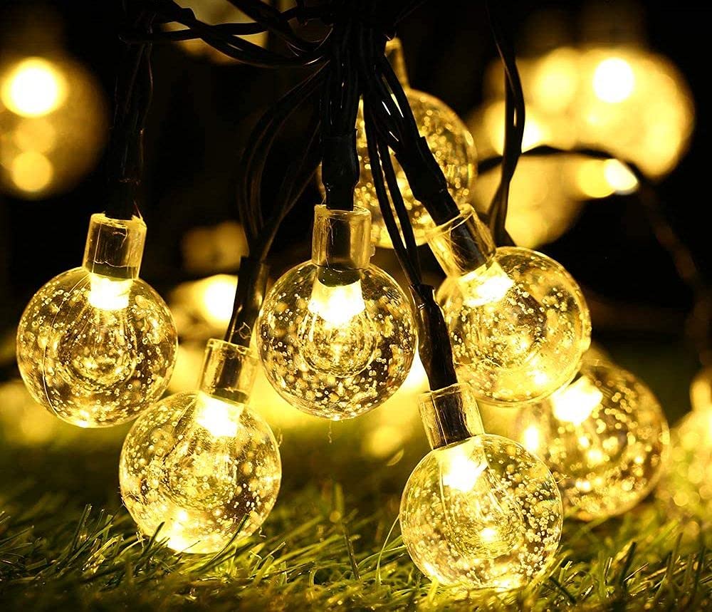 Crystal Ball String Lights with 14 Led Bulb 4 Meter for Home Decoration (Warm White)