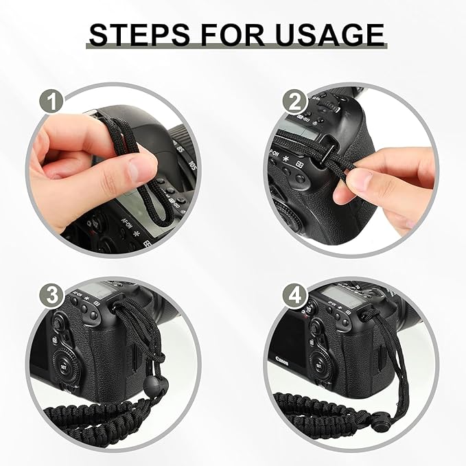 CHAMPKIA Paracord Camera Wrist Strap, Camera Belt, Hand Grip Strap, Braided Camera Hand Grip Wrist Adjustable hand strap for DSLR Camera, SLR cameras, Binoculars, Digital Camera