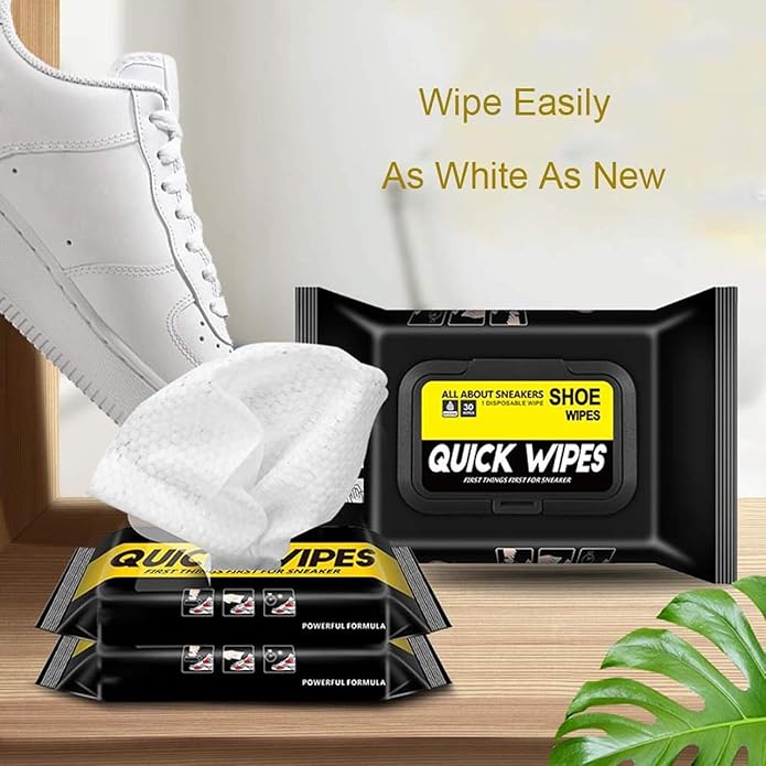 EYUVAA Shoe Cleaning Wipes,Instant Stain & Dirt Remover Sneaker Cleaner Wipes,Travel-Friendly Multi-Purpose Disposable Shoe Shine for White Sneakers, Boots, Leather & Sports Shoes