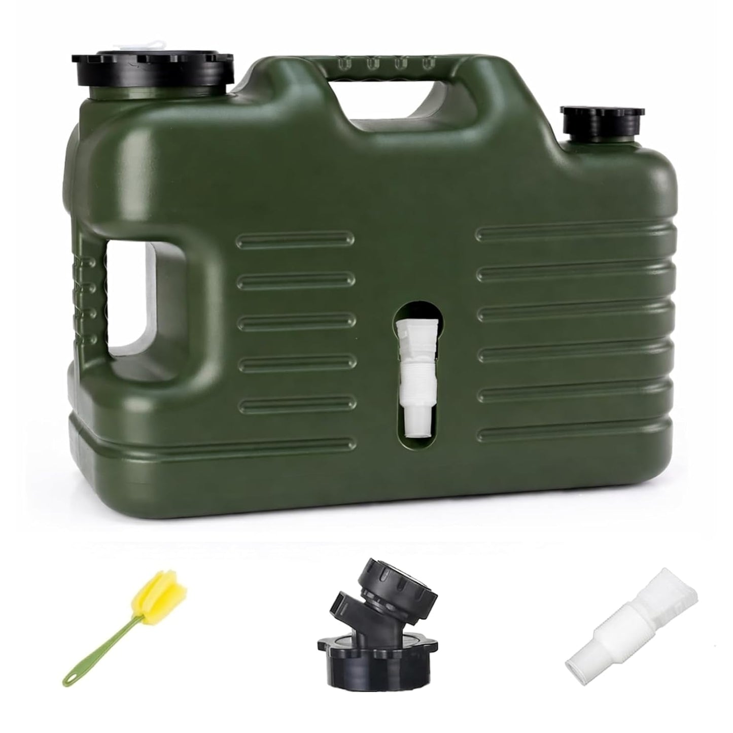 EYUVAA 18.5L Camping Water Can with Tap & Cleaning Brush|Portable Water Storage Container|Durable Fule Tank for Camping,Hiking,Travel,Outdoor & Emergency Use