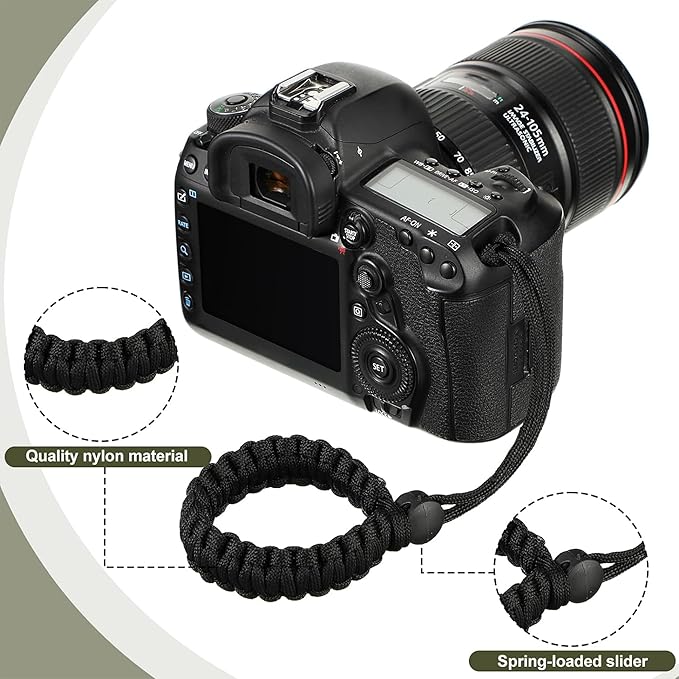 CHAMPKIA Paracord Camera Wrist Strap, Camera Belt, Hand Grip Strap, Braided Camera Hand Grip Wrist Adjustable hand strap for DSLR Camera, SLR cameras, Binoculars, Digital Camera