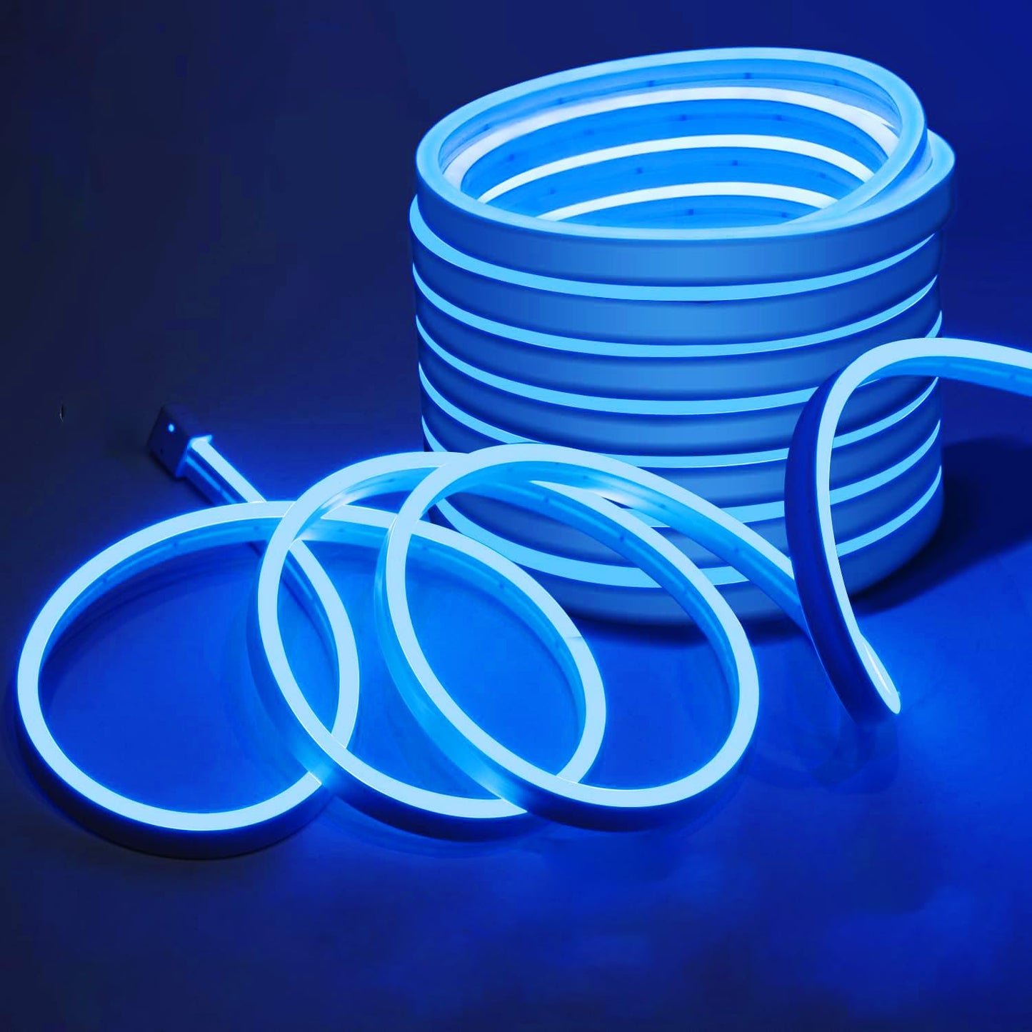 5 Mtr High Glow Neon Strip Light 24V Waterproof Flexible Silicon Neon Light for Wall, Indoor, Outdoors Decor DIY, Diwali Decoration Lights (Blue)