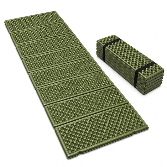 EYUVAA Camping Sleeping Mat, Foldable Waterproof Sleeping Pad, Lightweight Camping Mattress with Egg Crate Design for Hiking, Trekking, Backpacking, Tent Camping & Outdoor Travel