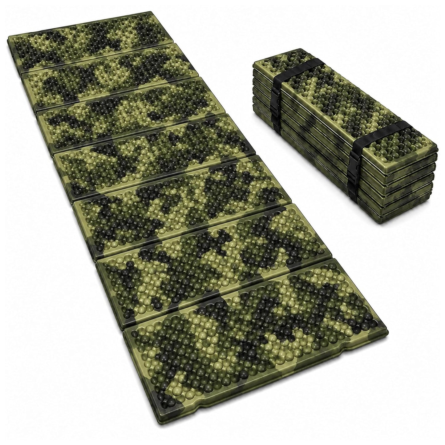 EYUVAA Camping Sleeping Mat, Foldable Waterproof Camping Mattress, Lightweight Sleeping Pad for Hiking, Trekking, Backpacking, Tent Camping, Mountaineering, Fishing & Outdoor Travel