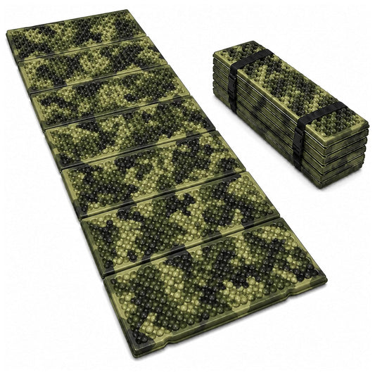 EYUVAA Camping Sleeping Mat, Foldable Waterproof Camping Mattress, Lightweight Sleeping Pad for Hiking, Trekking, Backpacking, Tent Camping, Mountaineering, Fishing & Outdoor Travel