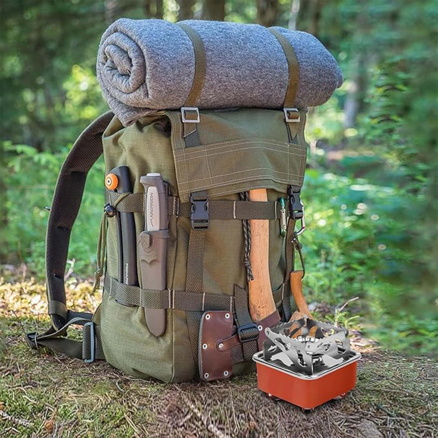 EYUVAA Alloy Steel Portable Gas Stove for Travel with Butane Gas Cylinder, Folding Furnace Outdoor Camping Stove, Lightweight Gas Burner