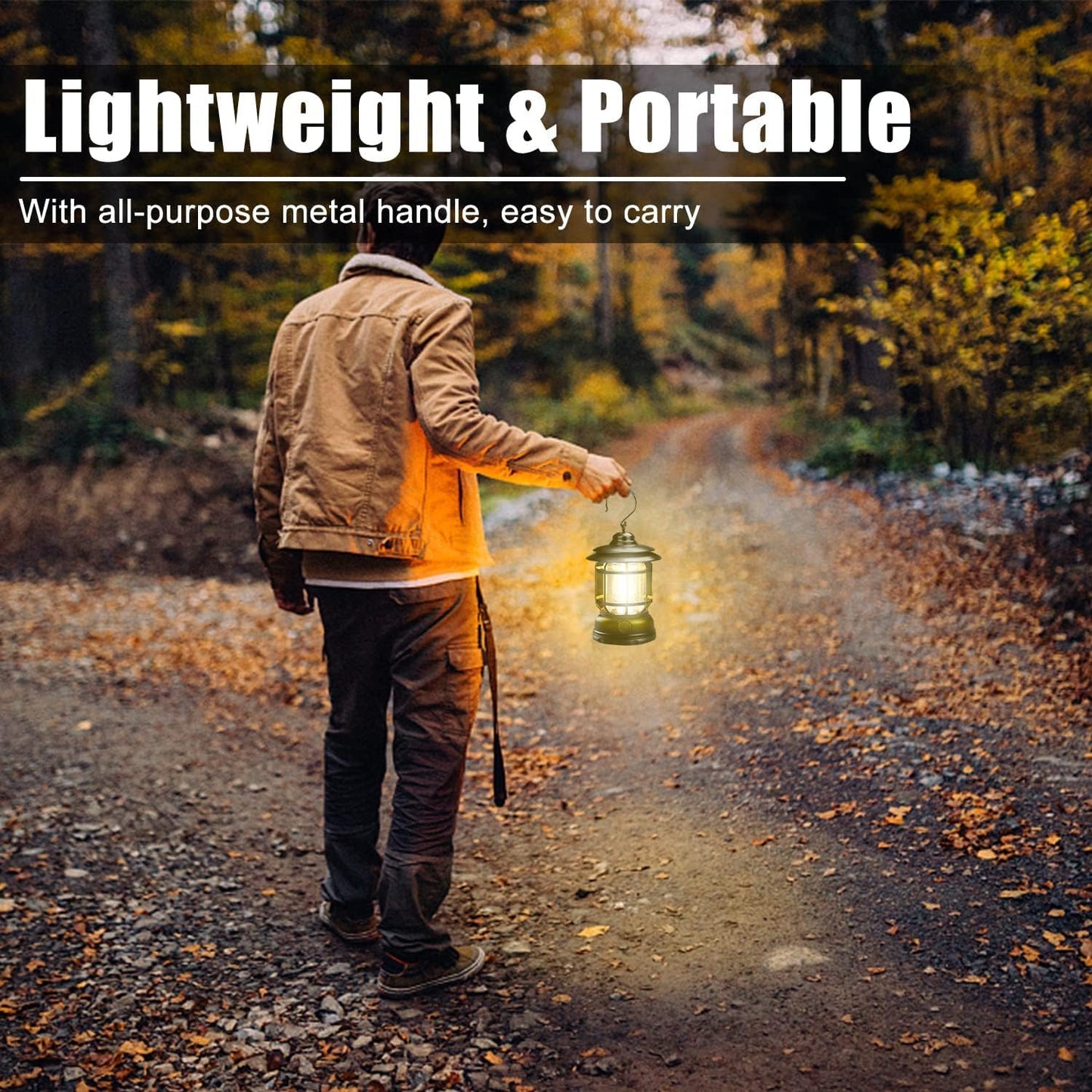 EYUVAA LED Rechargeable Camping Lantern| USB Powered Vintage LED Camping Light, Waterproof and Dimmable Lamp for Outdoor, Hiking, Tent, Home and Emergency Use