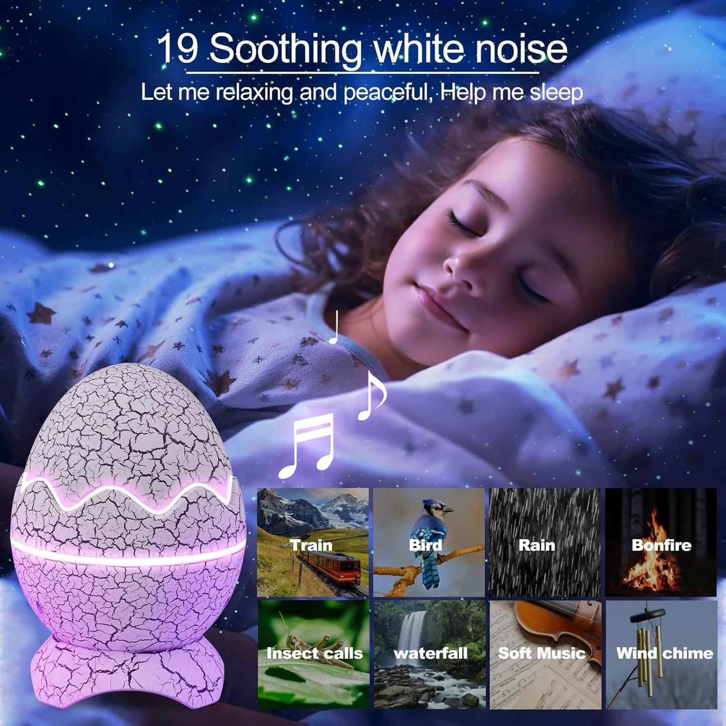 EYUVAA 4-in-1 Star Projector Night Light for Bedroom| Galaxy Light Projector, Night Lamp for Kids with Bluetooth Speaker, Remote Control, Home Decor Lamp