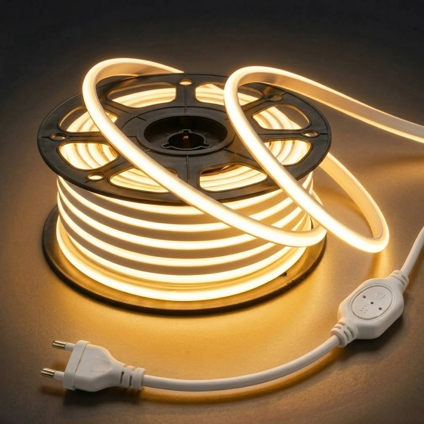 DECOVAA 40 Meter COB Rope Light| 240 LEDs Per Metre Waterproof LED Neon Light for Decoration| Flexible Silicone Strip Light for Bedroom, False Ceiling, Mirror, Wall & Outdoor Décor