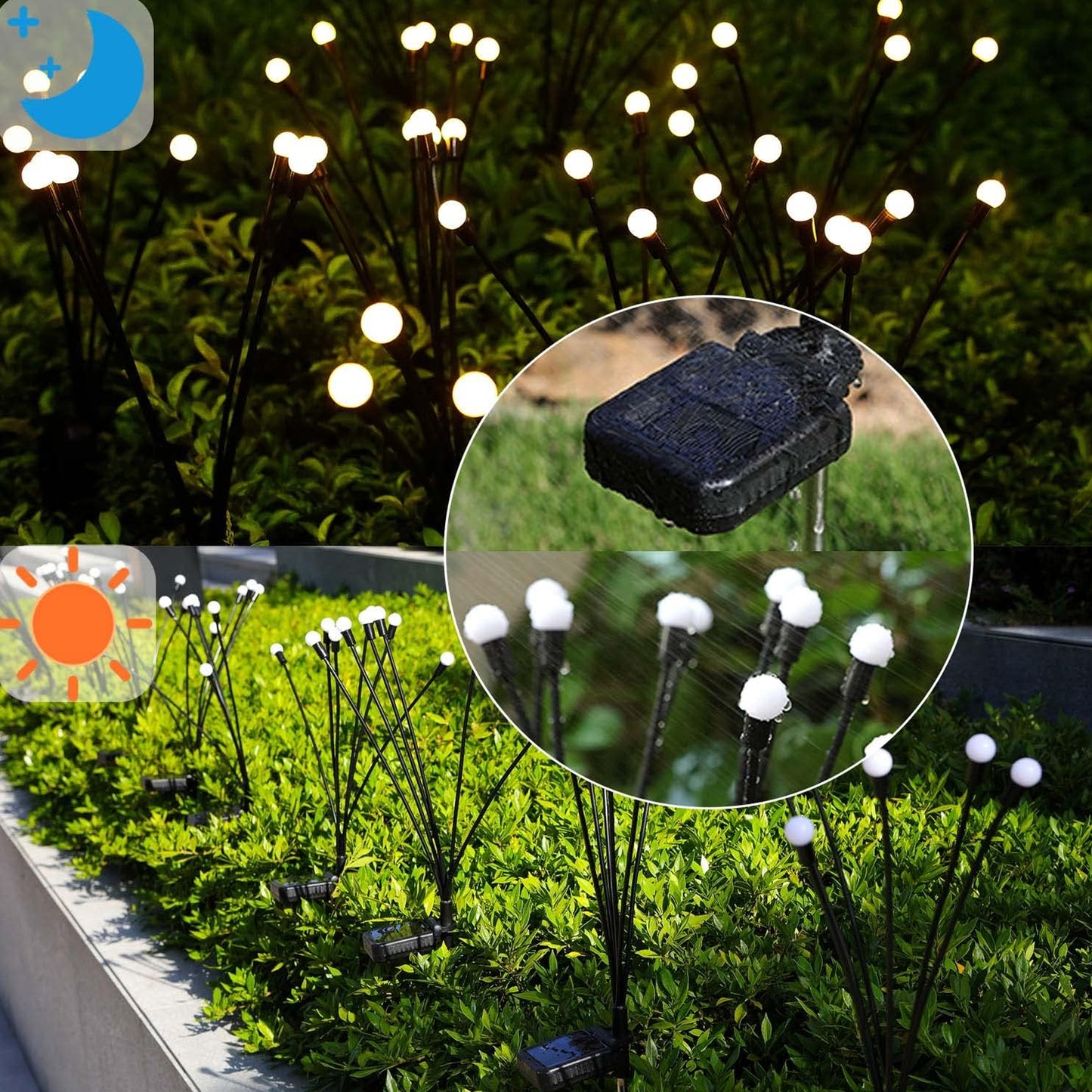 Waterproof Solar Ball Garden Bulb Light For Yard Patio Pathway Outdoor Decoration