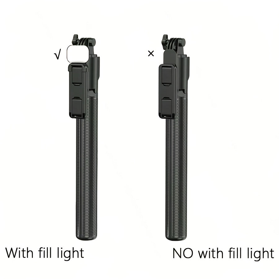 EYUVAA 1.7 Meter Selfie Stick with Tripod, Bluetooth Remote & Rechargeable LED Fill Light | 360° Rotating Phone Holder, Adjustable Height Stand for Mobile Photography & Video Recording