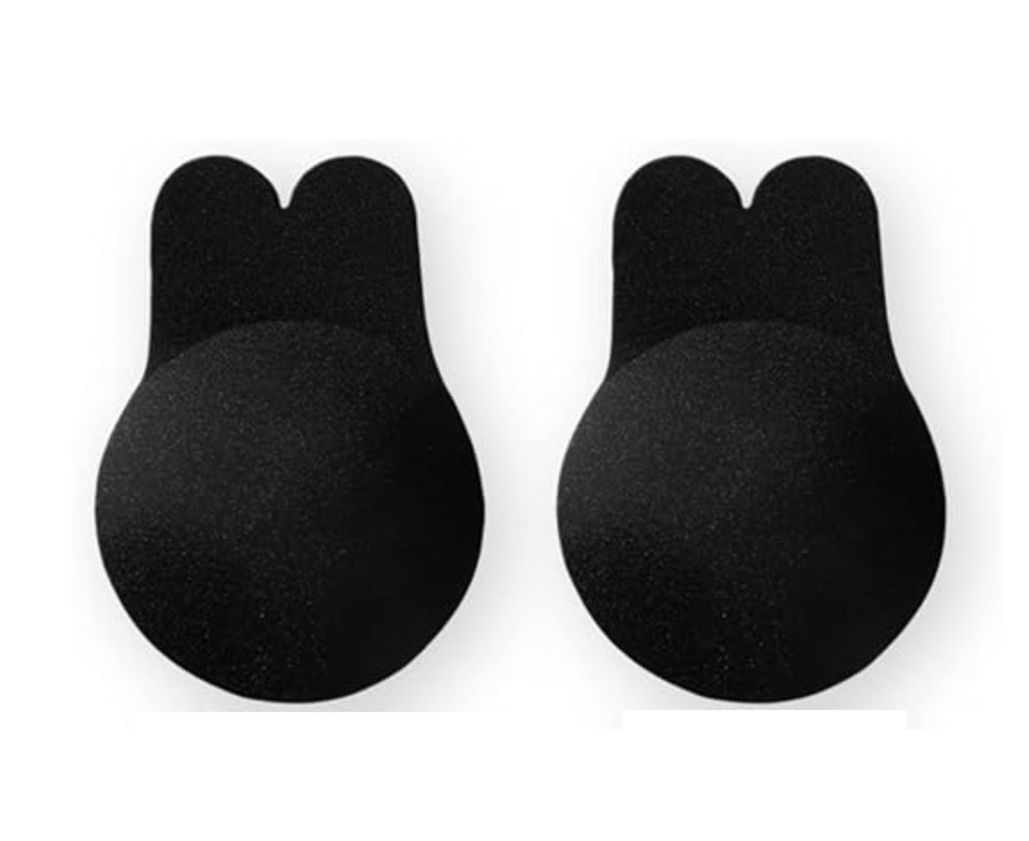 Push-Up Silicone Nipple Covers Reusable Sticky Bra Invisible Tape Lift Up Strapless Bra for Women (Black)