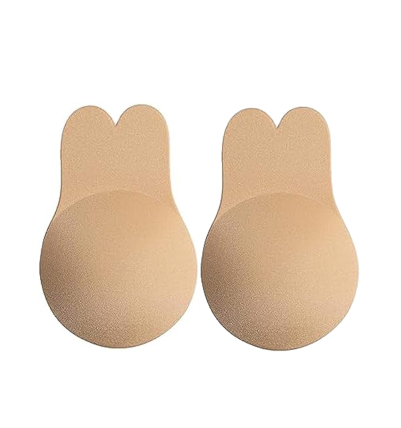 Silicone Push-Up Nipple Covers Reusable Sticky Bra Invisible Tape Lift Up Strapless Bra for Women (Beige)