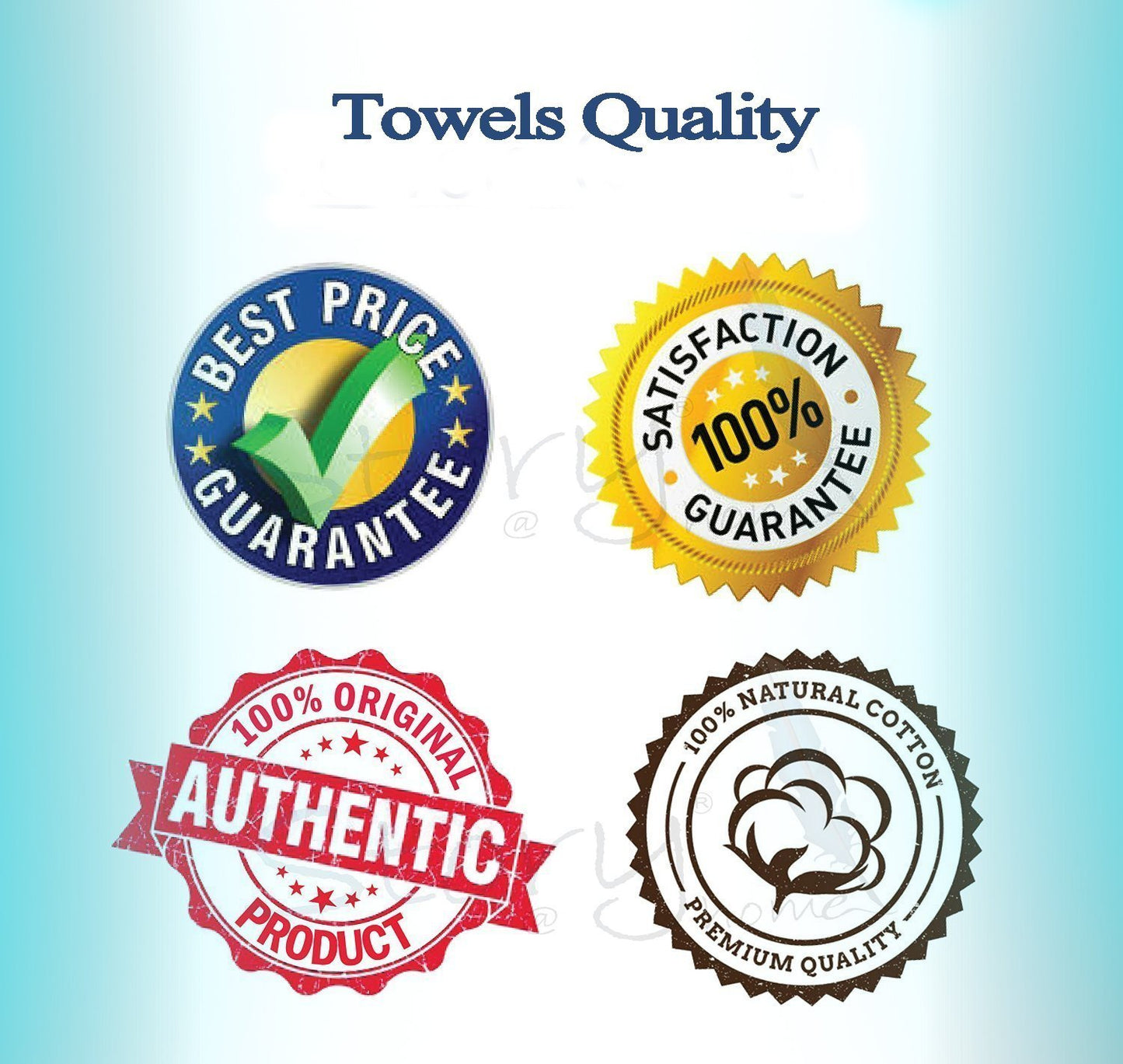 Quick Dry 100% Cotton Checked 500 GSM Bath Towel (White, Set of 3)