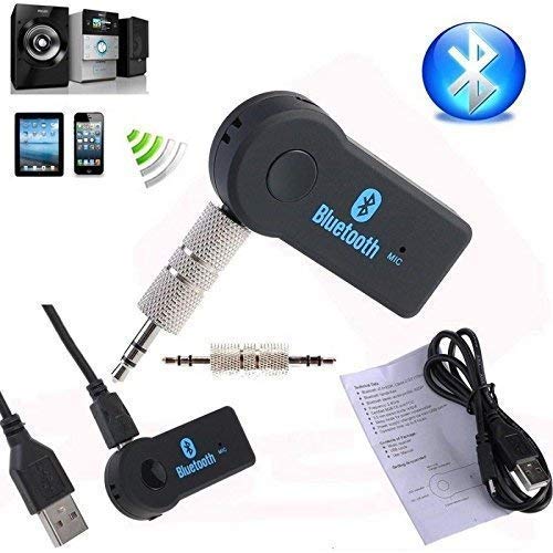 EYUVAA Car Bluetooth Receiver Portable 3.5 mm Hands-Free Car Kit, Wireless Music Streaming for Home, Car Audio System, Headphone, Speaker