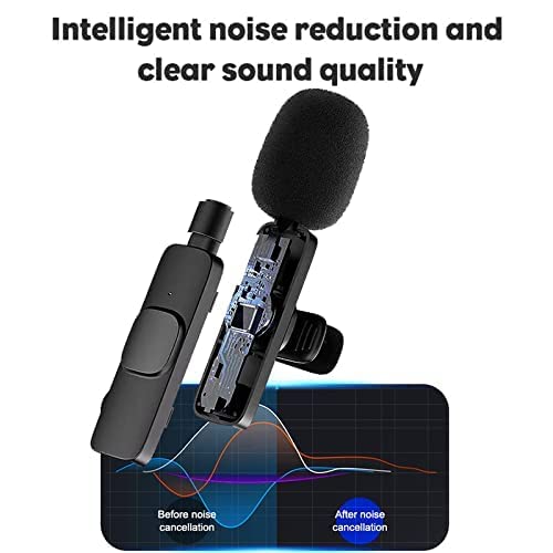EYUVAA Wireless Collar Mic Mini Lavalier Lapel Collar Microphone for Live Shows Interview Vlog Short Videos