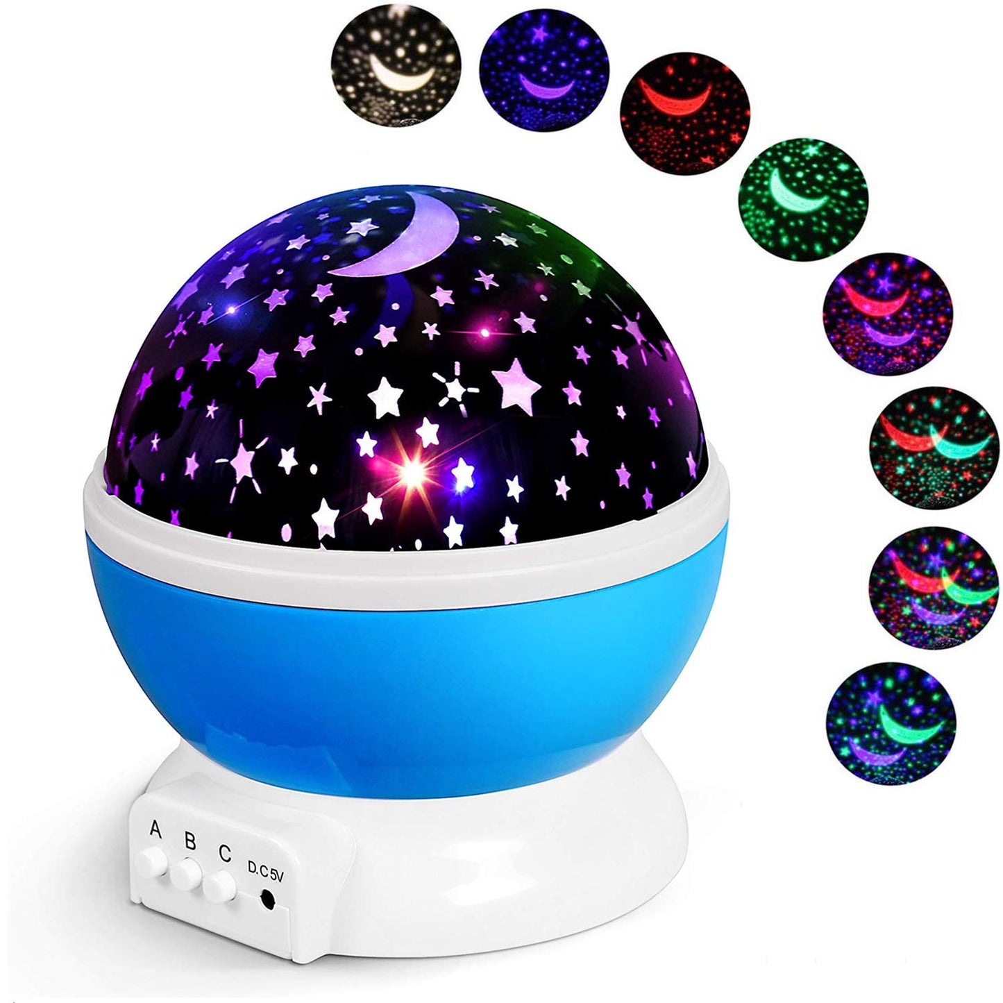 Rotating Projector Lamp cum Night Light Lamp, Star Projector LED Light Color Changing Lamp