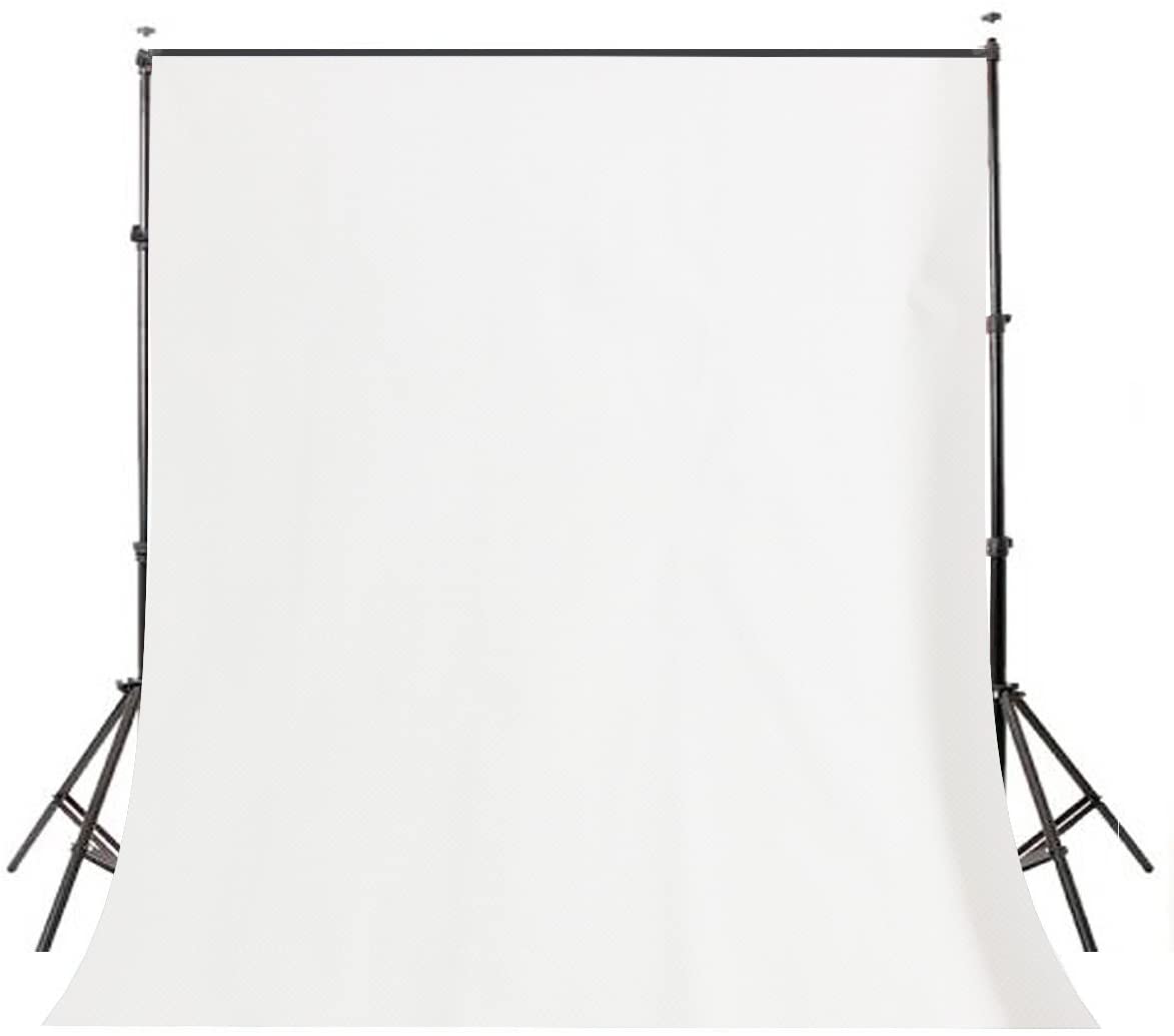 Wrinkle Free White Screen Photography Background Cloth for Photoshoot Portrait Video Shooting (8x12 ft) (White)