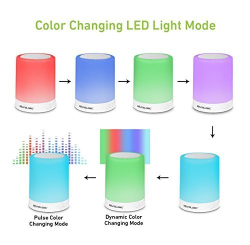 Portable Bluetooth Wireless Speaker with Smart Color Changing Touch Mode | Night Lamp Cum Speaker