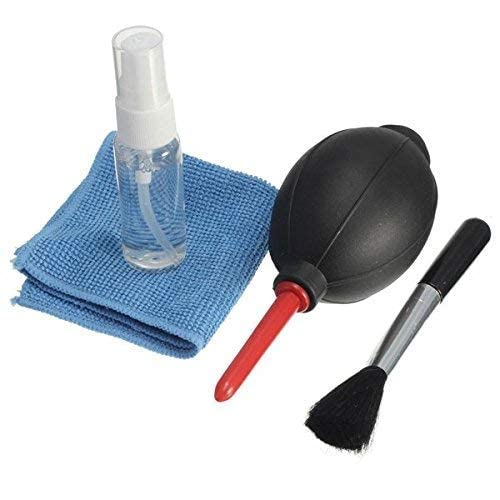 EYUVAA 4 in 1 Professional Camera Cleaning Kit for DSLR Lens Cleaner Dust Pen Air Blower & Cloth Multi-Purpose Kit