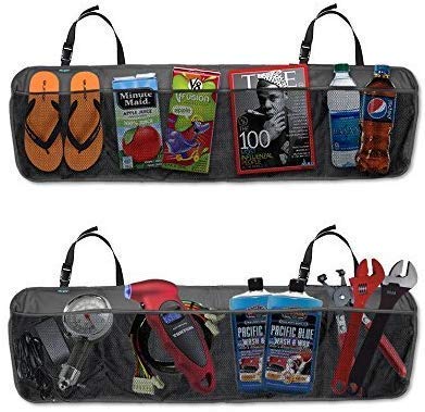 EYUVAA Cargo Accessories Organizer, Car Organizer Back Seat Trunk Organizer, 4 Multi-Pockets for Bottle, Tissue Box and Umbrella (Black)
