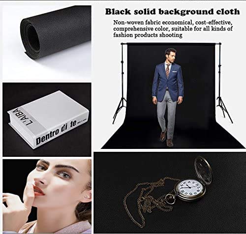 EYUVAA Polyester Wrinkle Resistant Photography Background Cloth for Photoshoot Portrait Video Shooting (8x12 ft) (Black)
