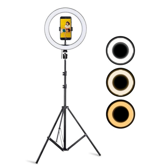 14" Ring Light with 70" Tripod Stand, Remote & Cell Phone Holder