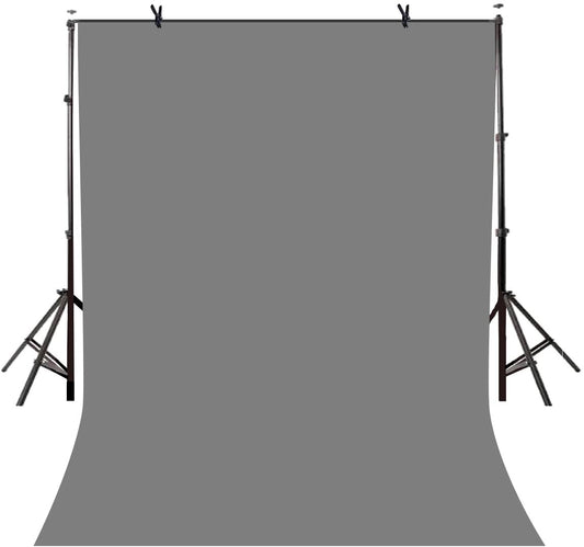 Lycra Wrinkle Resistant Gray Screen Photography Background Cloth for Photoshoot Portrait Video Shooting (8x12 ft) (Gray)