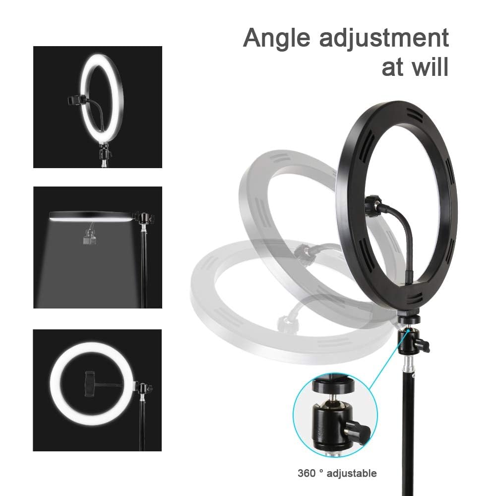 14" Ring Light with 70" Tripod Stand, Remote & Cell Phone Holder