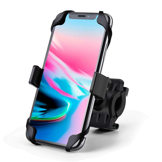 Universal Adjustable Silicon Bike Phone Mount Holder Compatible with All Smartphones (Black)