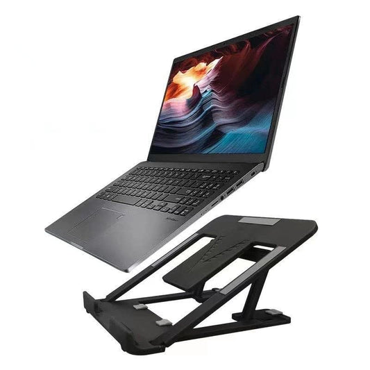 EYUVAA Adjustable Laptop Stand Portable Foldable Tablet Stand Holder with Free Phone Stand (Black)