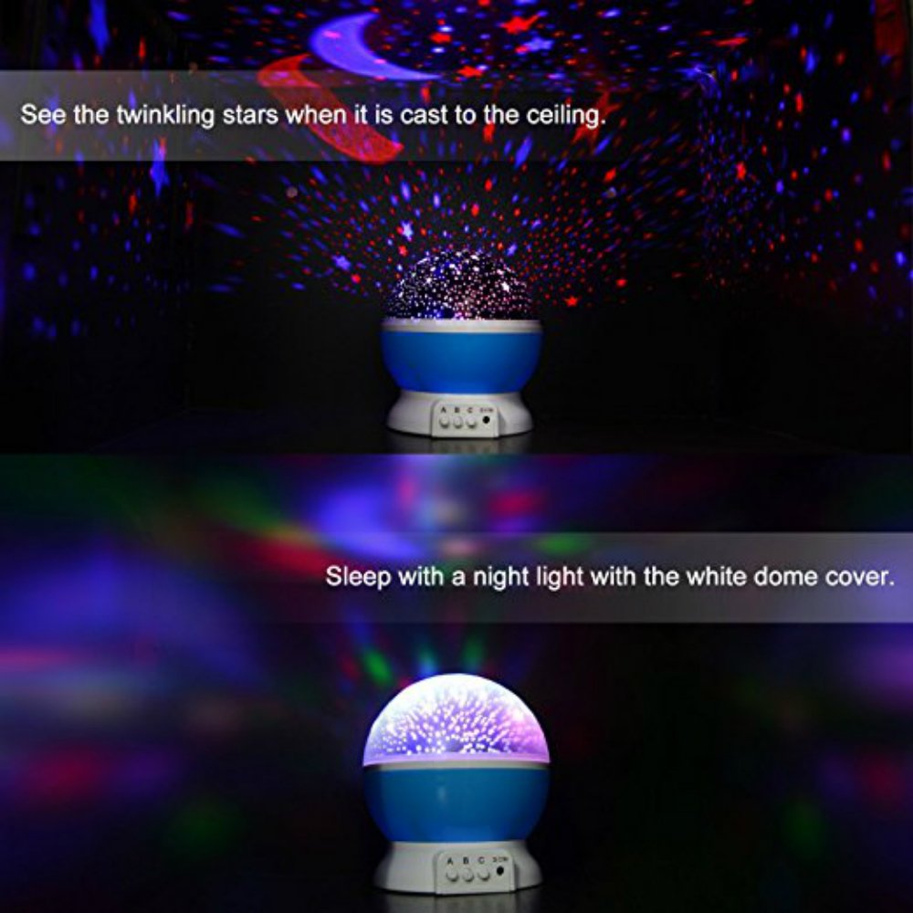 Rotating Projector Lamp cum Night Light Lamp, Star Projector LED Light Color Changing Lamp