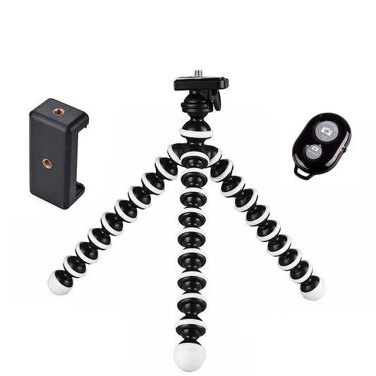 EYUVAA 13" Inch Gorilla Tripod with Bluetooth Remote & Phone Holder for All Smartphone Action and DSLR Cameras